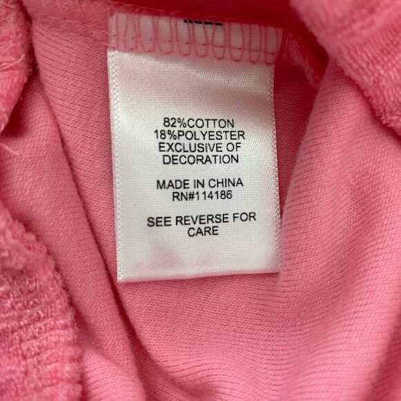 NWT Juicy Couture High Rise Pink Terry Cloth Shorts XS - Picture 7 of 7
